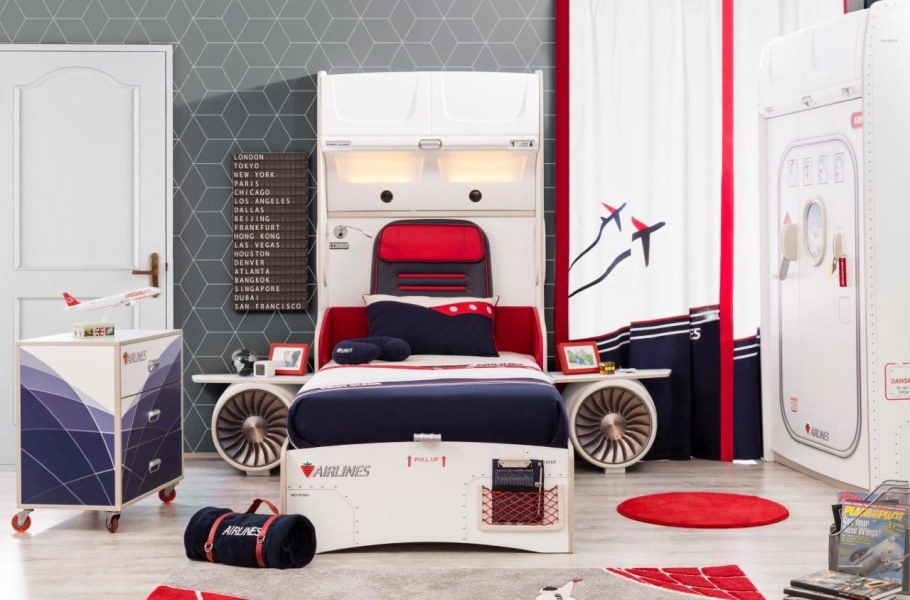 Фотообои самолет в интерьере