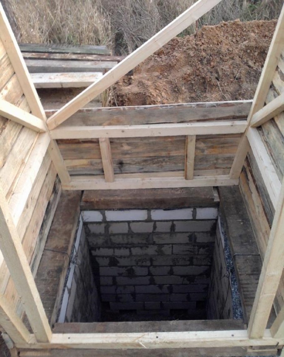 Выгребная яма из кирпича