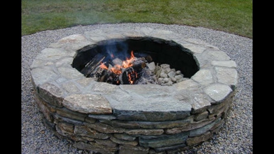 Кострище из бетонного кольца колодца