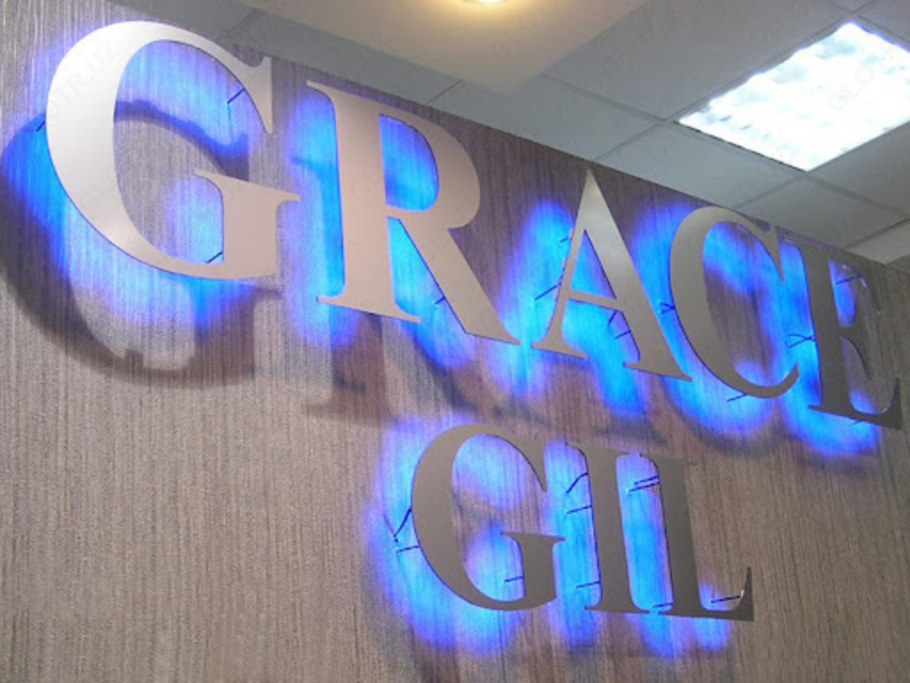 Плоские буквы с подсветкой