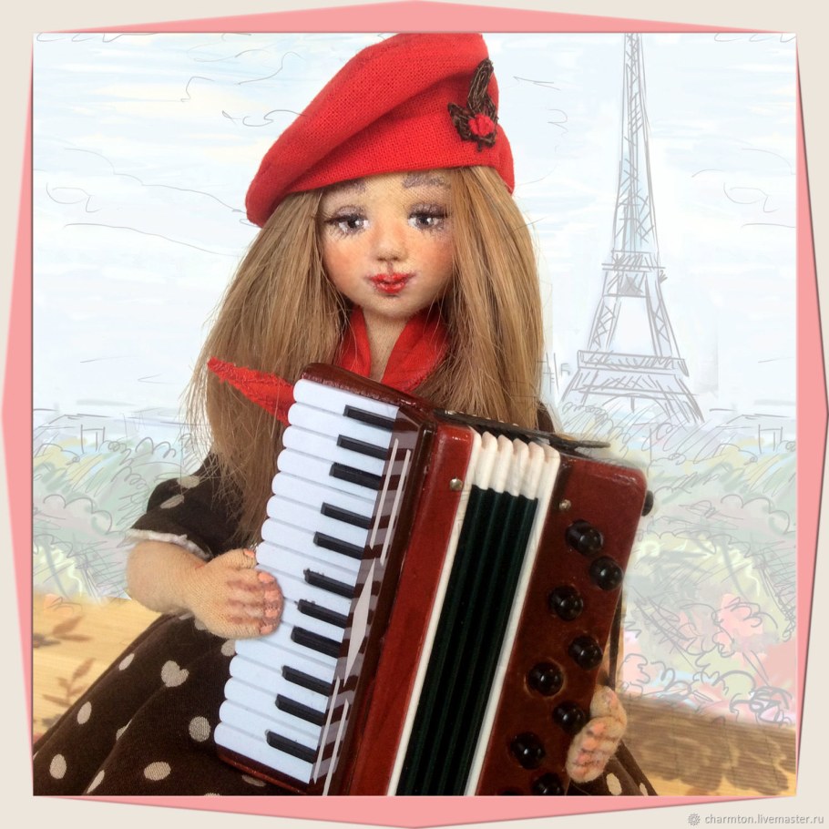 Текстильная кукла тыквоголовка