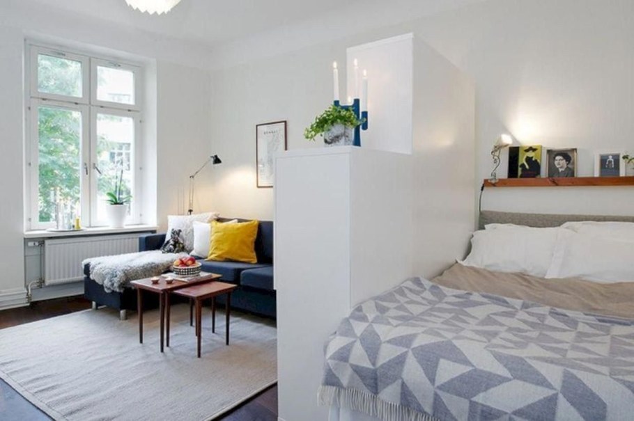 Перегородка в гостиной для зонирования