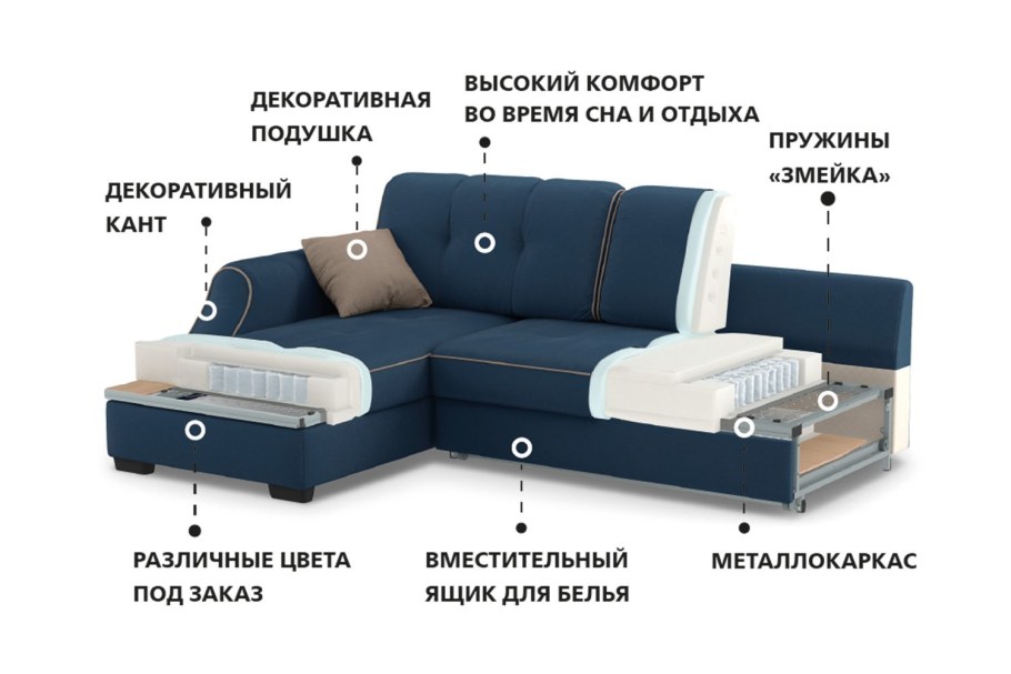 Диван Оскар DREAMART угловой