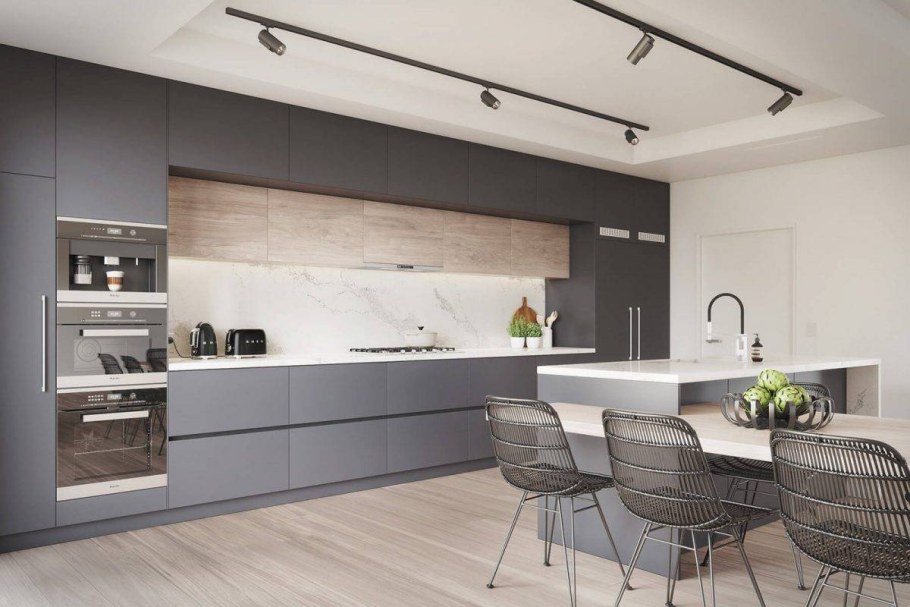 Двухуровневые кухни Алвик