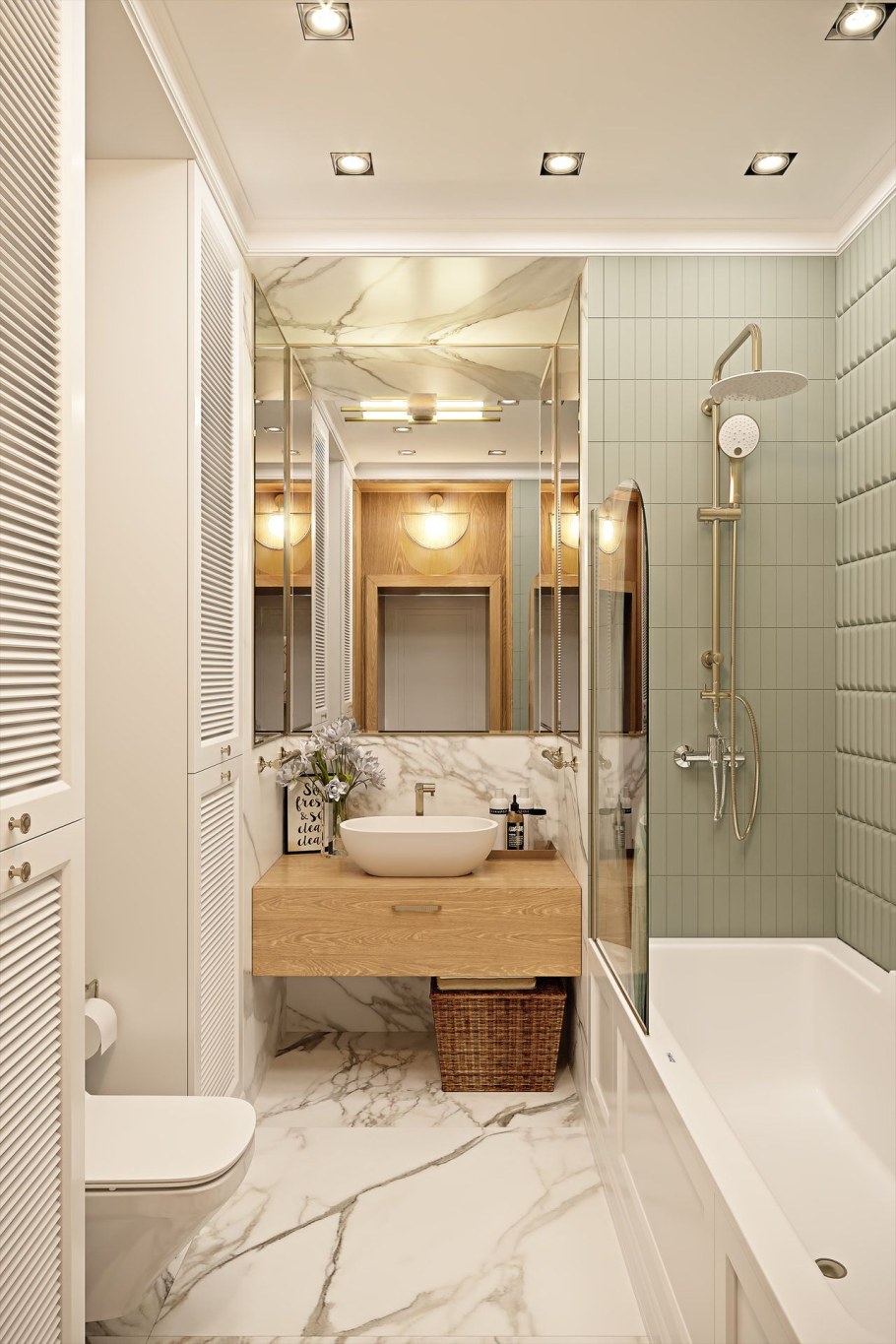 Совмещенная ванна с туалетом в сталинке