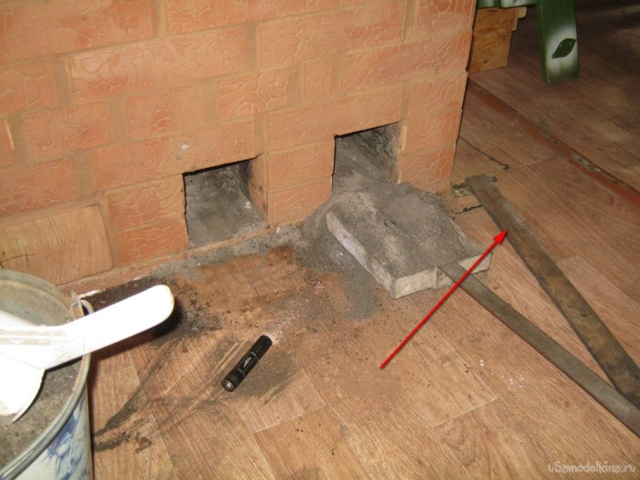 Футеровка топки металлической печи