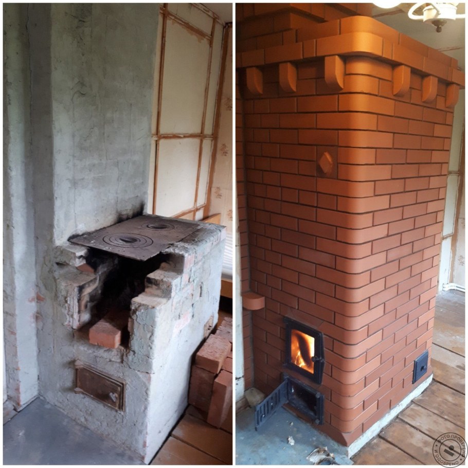 Перекладка топки печи