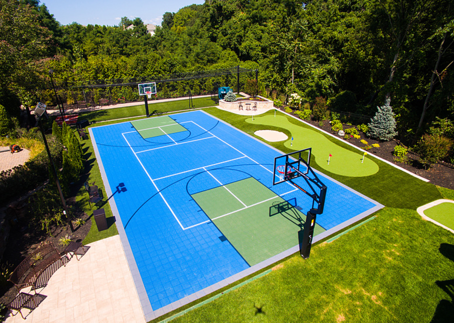 Баскетбольная площадка на одно кольцо