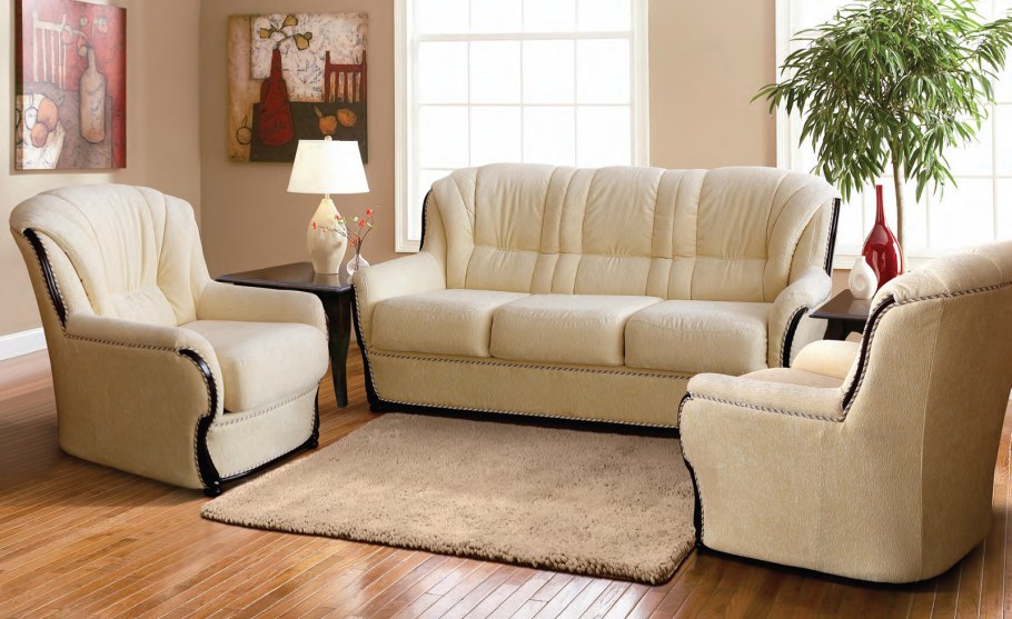 Диван угловой Нью-Йорк ФЛАУ беж Пума