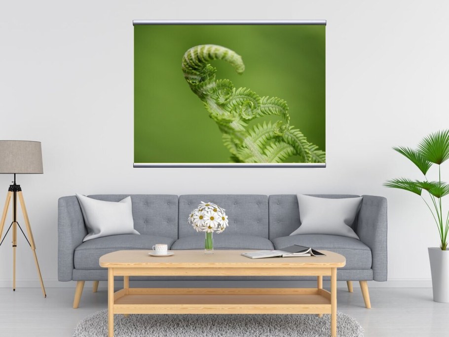 Спальня с пальмовыми листьями