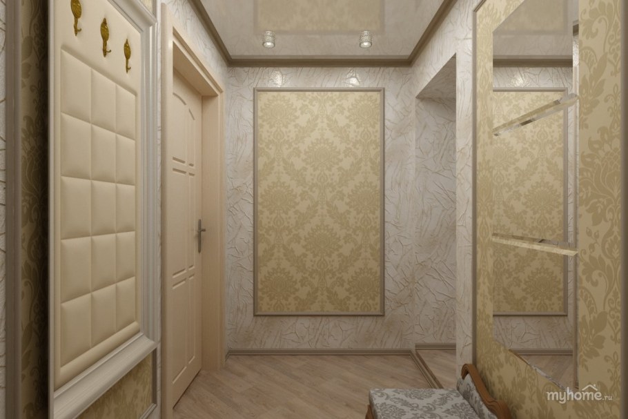 Отделка прихожей декоративной штукатуркой