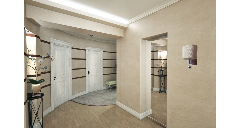 Декоративная штукатурка на лестнице