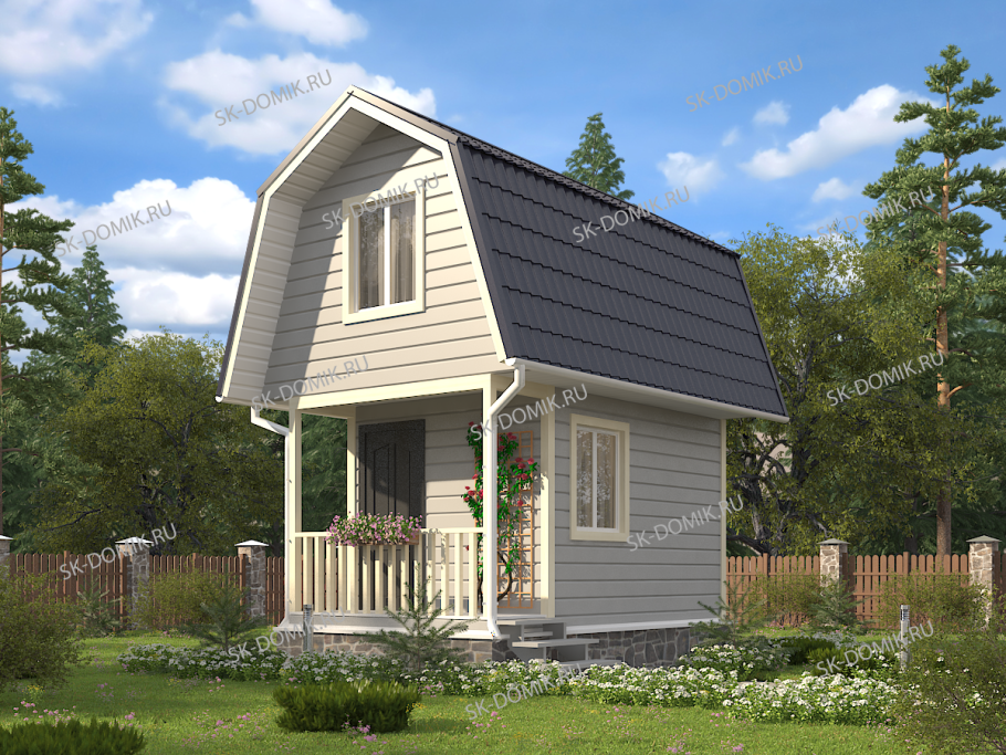 Дачный дом 4х4 каркасник