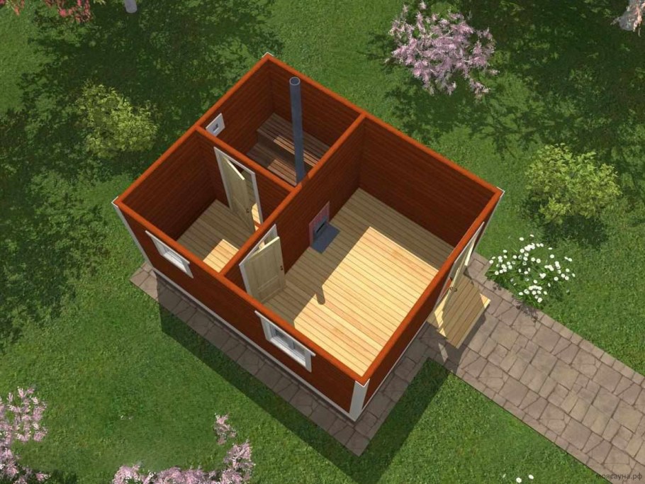 Баня 4 на 4 из бруса