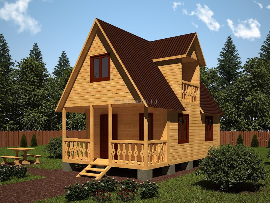 Дом из бруса 6х7.5