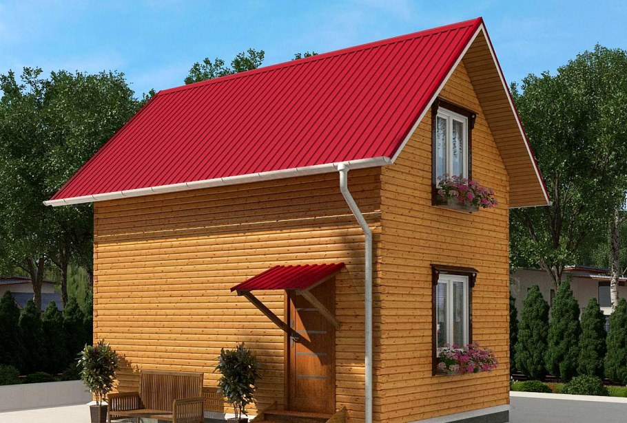 Дом из бруса 4 на 6 двухэтажный