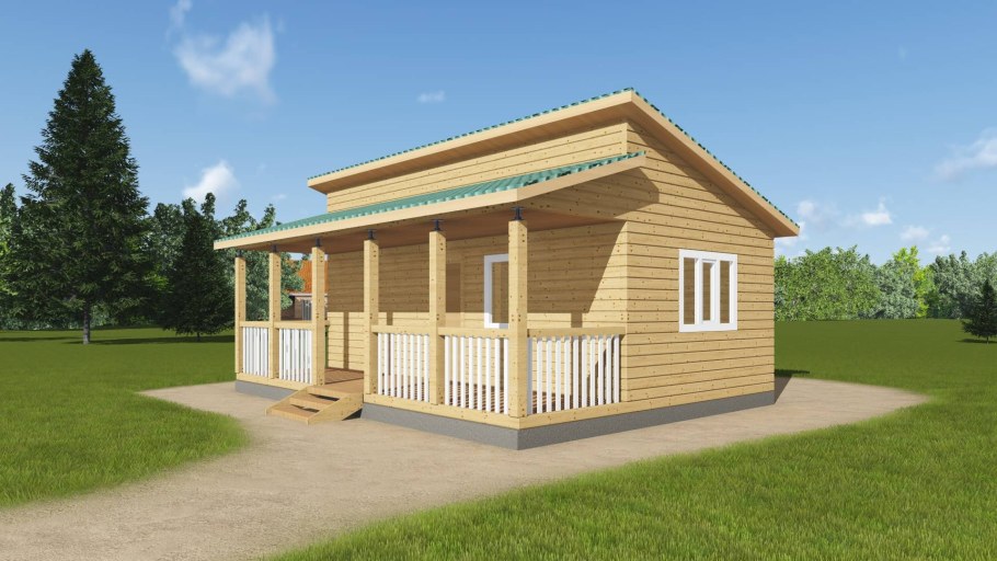 Дом 6на 6 с верандой 6 на 6