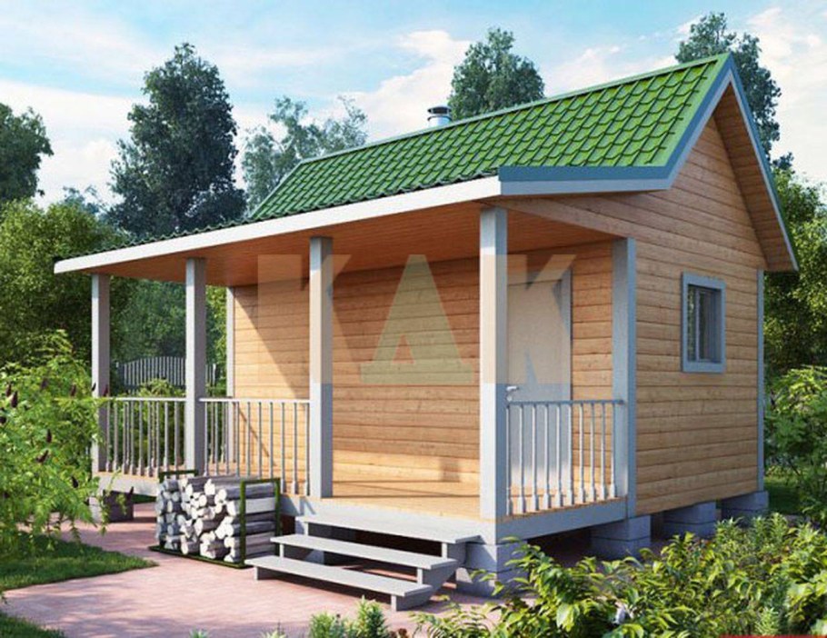 Каркасная баня 6х4