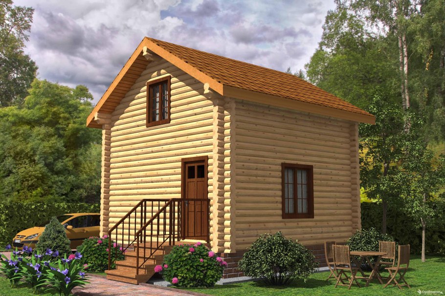 Дачный домик 4х5 двухэтажный