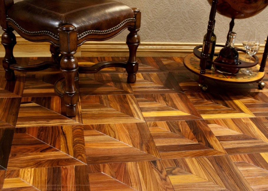 Штучный паркет в интерьере