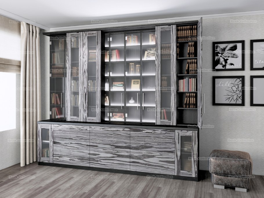 Раздвижной книжный шкаф