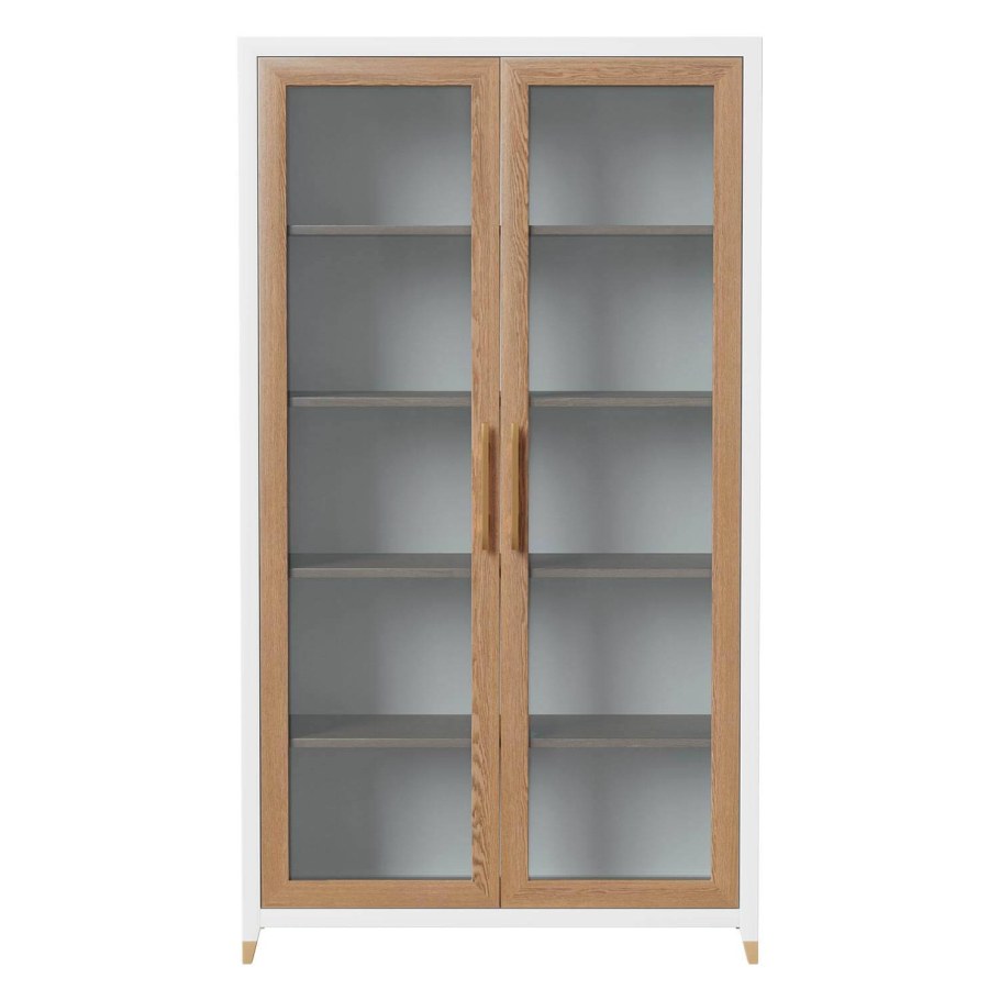 Шкаф книжный со стеклянными дверцами; r5s72 моно-Люкс