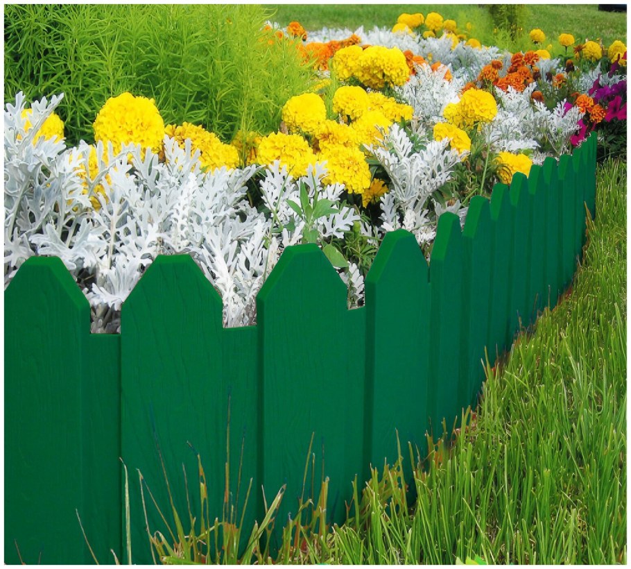 Заборчик из вагонки для клумбы