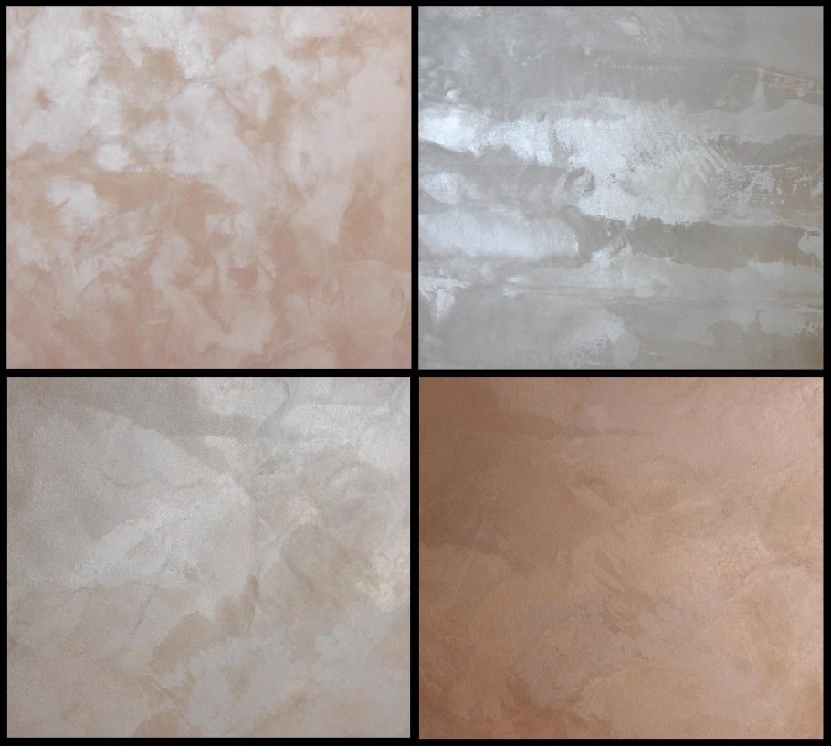 Перламутровая краска для стен в интерьере