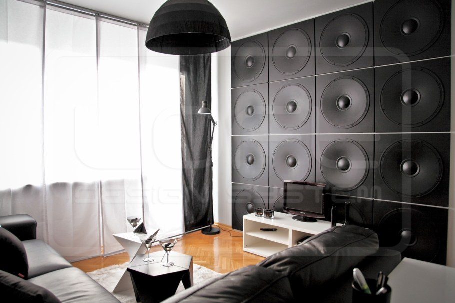 Гипсовые 3д панели в интерьере лофт