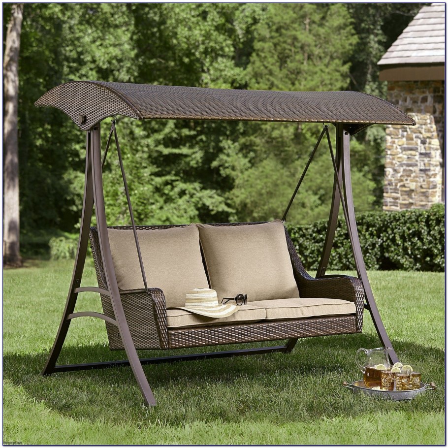 Деревянные садовые качели Глория