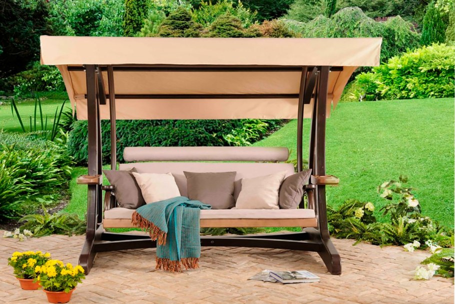 Качели садовые Garden way z003 трёхместные