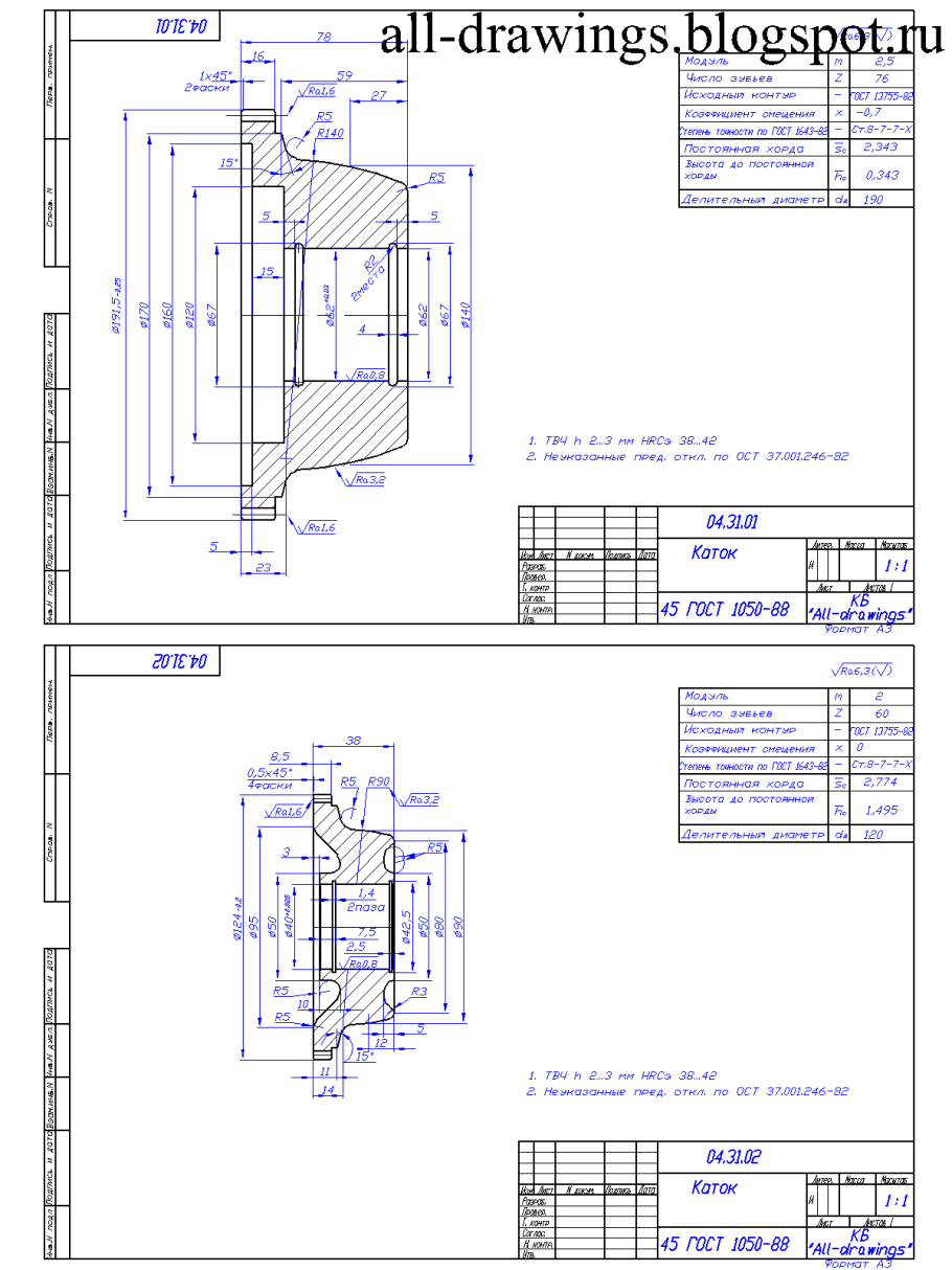 Ходовое колесо мостового крана чертеж