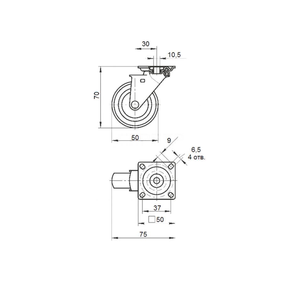 Двухосная тележка типа 18-100 ЦНИИ-хз