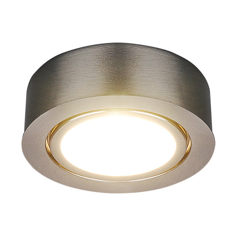 Спот мебельный накладной Flash 1xg4х20 Вт 12в цвет никель сатинированный