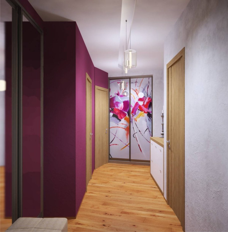 Пейзаж на стене в квартире