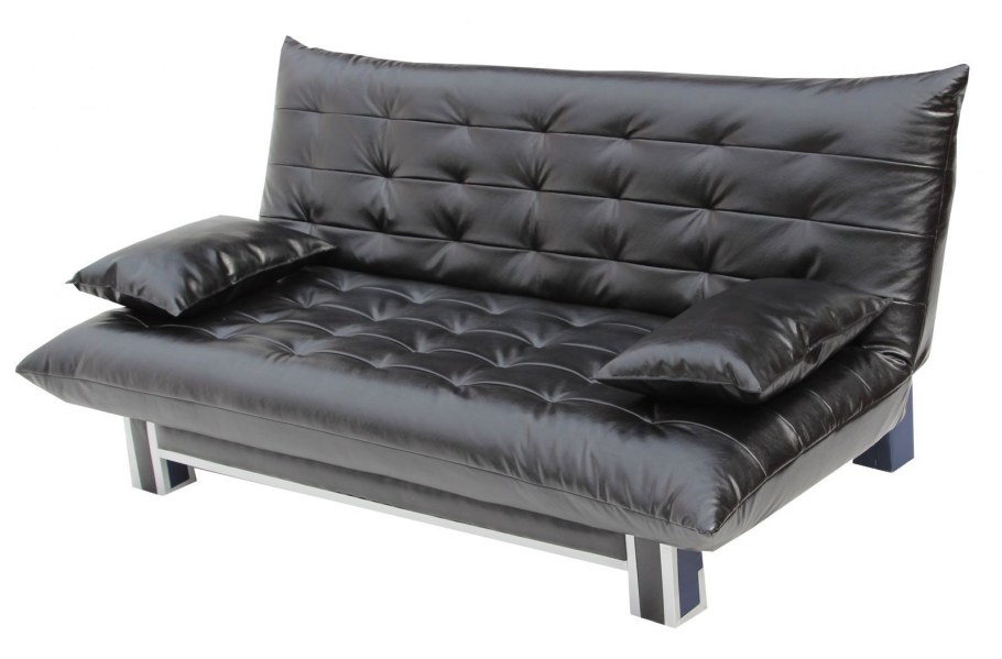 Диван поло стайл кожзам Black