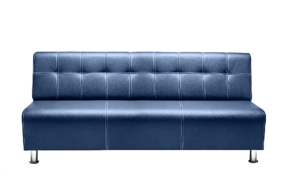 Диван трехместный, диван Business, 1620x630x780, экокожа, Ecotex 3001 (черный)