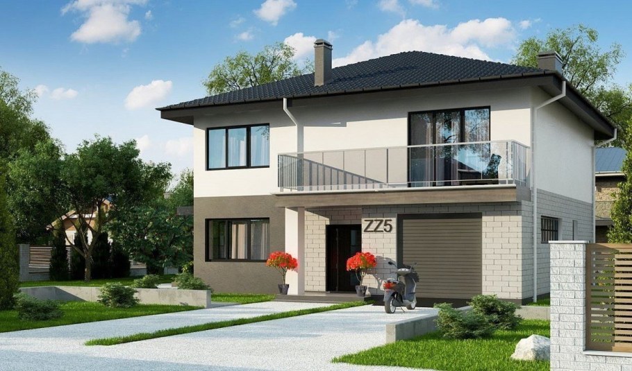 Z500 проекты двухэтажных домов с гаражом