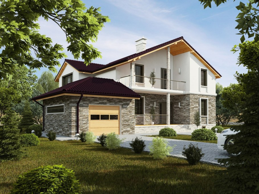 Кирпичный дом двухэтажный с гаражом мечта