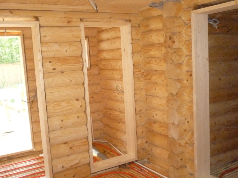 Баня из бруса проёмы дверей