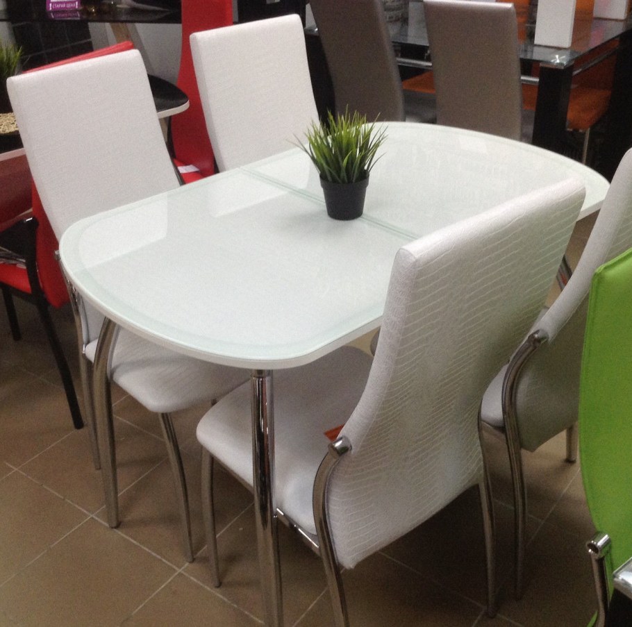 Стол Гала 14 с кожей крокодила