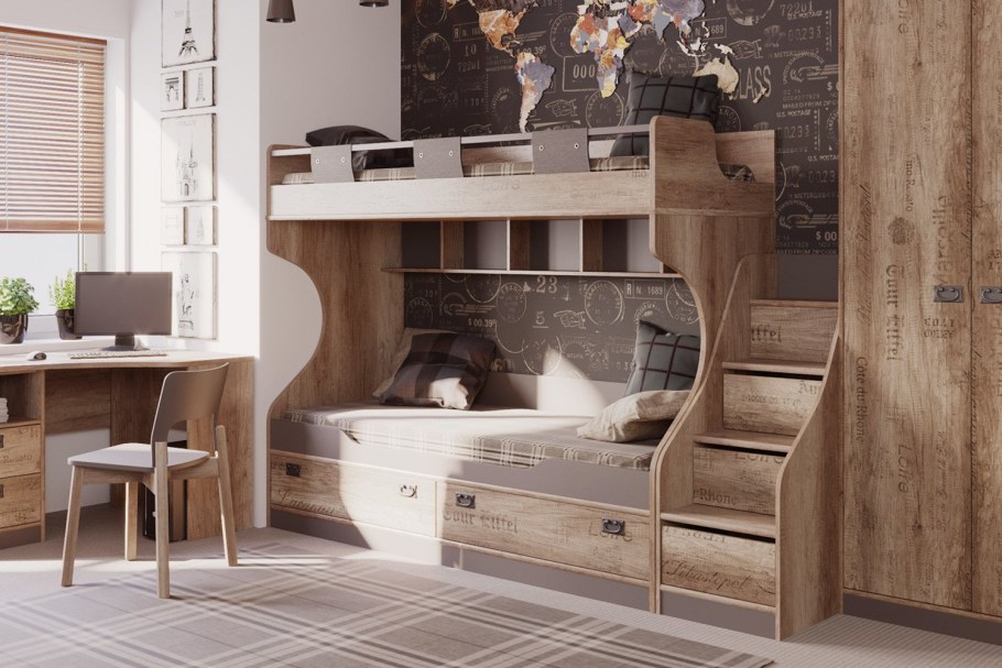 Кровать Пилигрим двухъярусная ТРИЯ