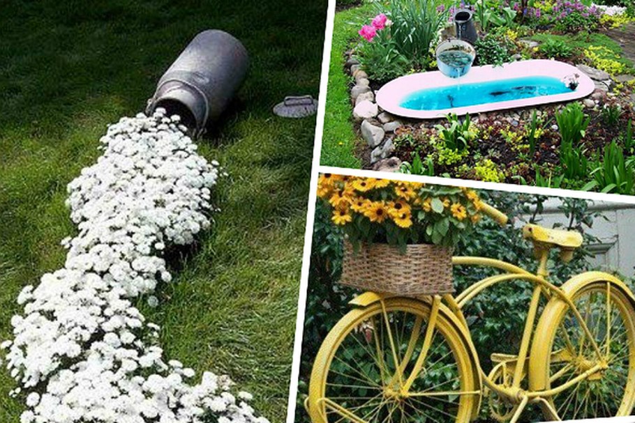 Декор из камней для сада