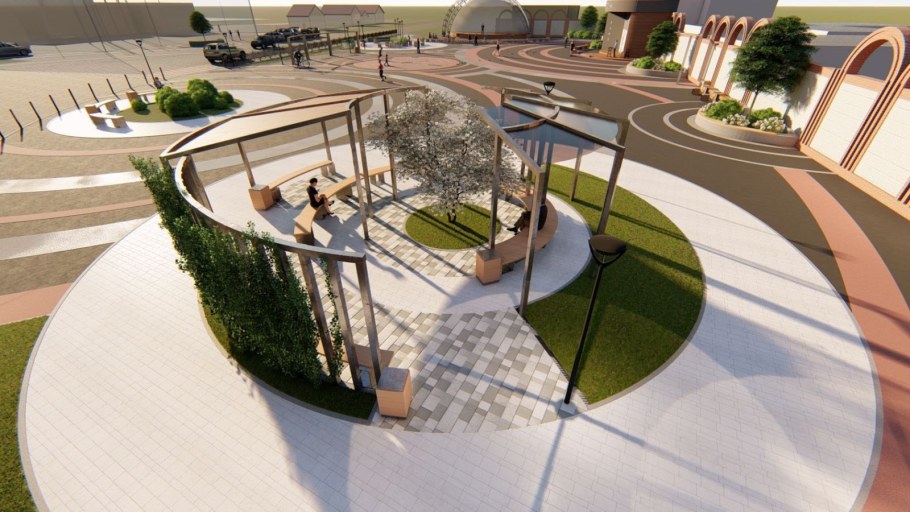 Выставочное пространство на улице