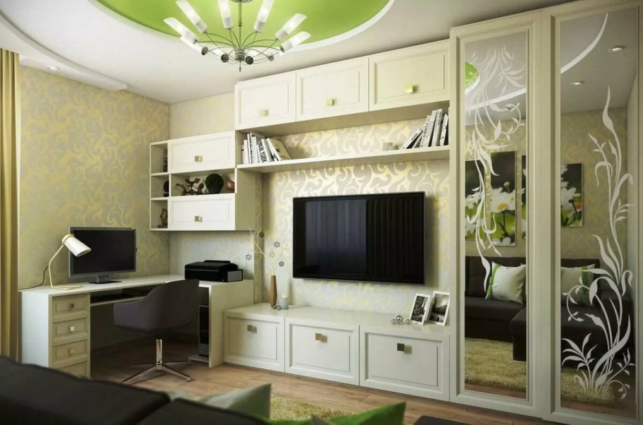 Стол встроенный в шкаф