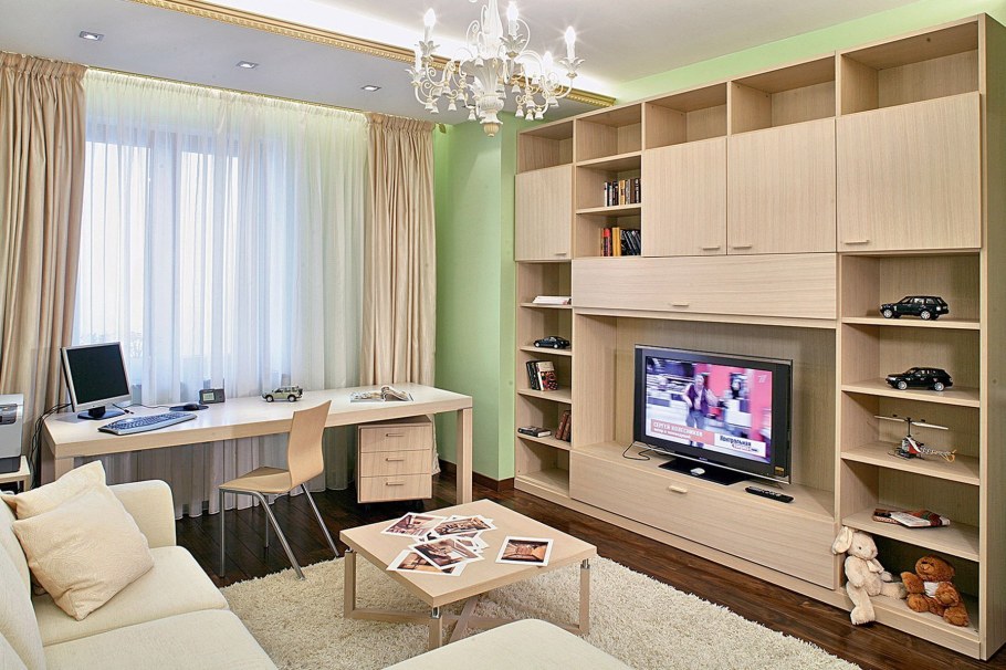 Гостиная с письменным столом
