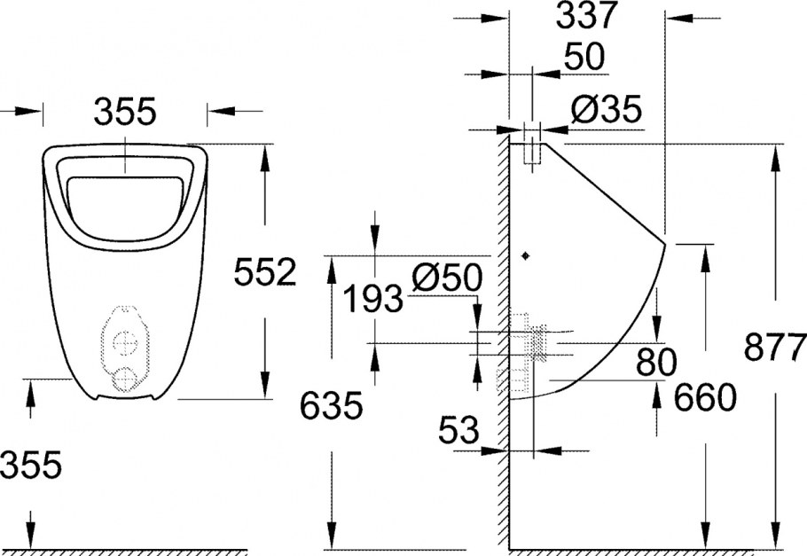 Писсуар Grohe Bau 39439000