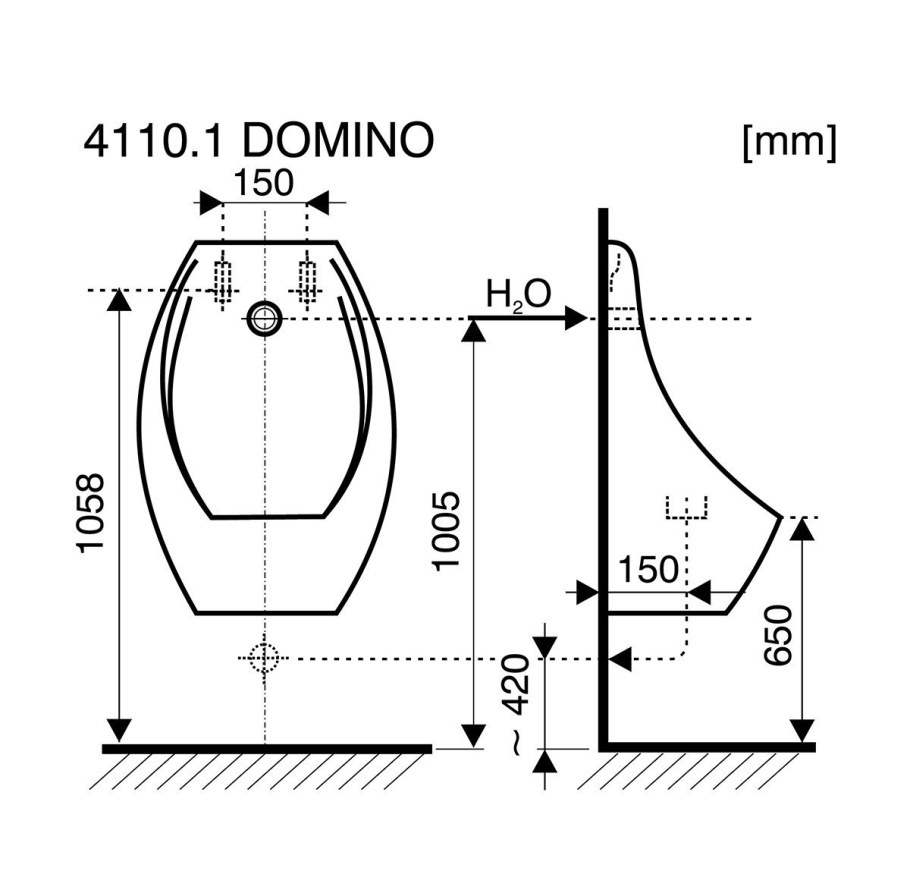 Писсуар на стене
