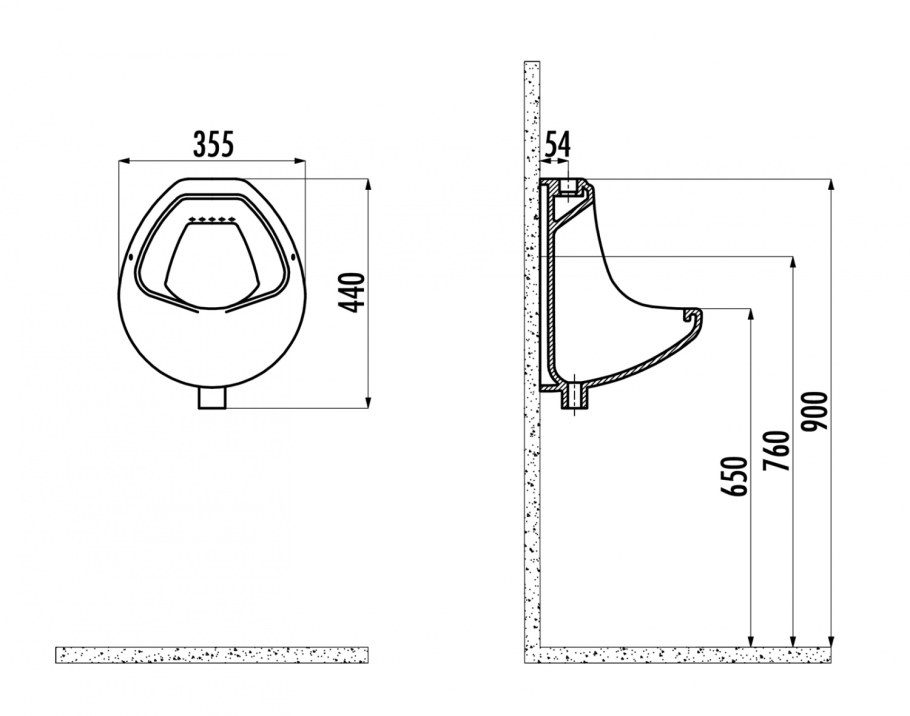 Писсуар Creavit tp600