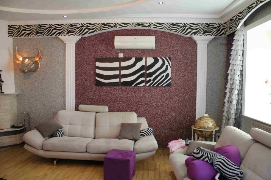 Жидкие обои в интерьере